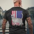 European Burmese Patriotic Cat Usa Pride American Flag Mens Back Print T-shirt Gifts for Old Men