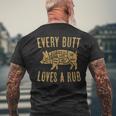 Every Butt Loves A Good Rub Funny Pig Pork Bbq Grill Butcher Gifts For Pig Lovers Funny Gifts Mens Back Print T-shirt Gifts for Old Men