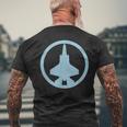 F-35 Lightning Ii Blue Air Force Military Jet Men's T-shirt Back Print Gifts for Old Men