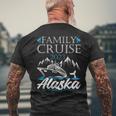 Family Cruise Alaska 2023 Matching Family Vacation Souvenir Mens Back Print T-shirt Gifts for Old Men
