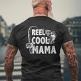 Family Lover Reel Cool Mama Fishing Fisher Fisherman For Women Men's Back Print T-shirt Gifts for Old Men