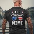 Family S All American Mimi 4Th Of July Patriotic Mens Back Print T-shirt Gifts for Old Men
