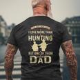 Father Hunting Lover Dad Fathers Day Men's Back Print T-shirt Gifts for Old Men