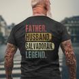 Father Husband Salvadoran Legend El Salvador Dad Fathers Day Mens Back Print T-shirt Gifts for Old Men