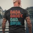 Fathers Day Dad Dada Daddy Bruh Vintage Father Men's Back Print T-shirt Gifts for Old Men