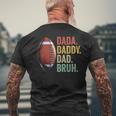 Fathers Day Dada Daddy Dad Bruh Men's Back Print T-shirt Gifts for Old Men