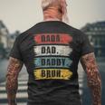 Fathers Day Dada Daddy Dad Bruh Vintage Men's Back Print T-shirt Gifts for Old Men