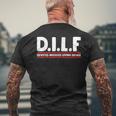 Fathers Day Dilf Devoted Involved Loving Father Men's Back Print T-shirt Gifts for Old Men