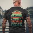 My Favorite People Call Me Dada Fathers Day Vintage Men's Back Print T-shirt Gifts for Old Men