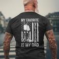 My Favorite Veteran Is My Dad Army Military Veterans Day Men's T-shirt Back Print Gifts for Old Men
