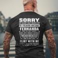 Fernanda Name Gift Sorry My Heartly Beats For Fernanda Mens Back Print T-shirt Gifts for Old Men