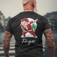 Finger Name Gift Santa Finger Mens Back Print T-shirt Gifts for Old Men