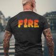 Fire Halloween Costume Fire And Ice Matching Couples Men's T-shirt Back Print Gifts for Old Men