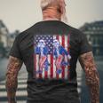 Firework Uncle Sam Griddy Dance 4Th Of July Independence Day Men's Back Print T-shirt Gifts for Old Men