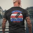 Fireworks Director I Run You Run Funny 4Th Of July Retro Mens Back Print T-shirt Gifts for Old Men