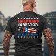 Fireworks Director If I Run You Run 4Th Of July Usa Flag 1 Mens Back Print T-shirt Gifts for Old Men