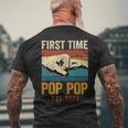 First Time Pop Pop Est 2023 Fathers Day Promoted To Pop Pop Mens Back Print T-shirt Gifts for Old Men