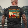 Fist Bump Best Corgi Dad Ever Mens Back Print T-shirt Gifts for Old Men