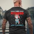 Fitness Unicorn Bodybuilding Sport Lift Weighlifter Gym 1 Mens Back Print T-shirt Gifts for Old Men
