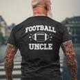 Football Uncle Cool Birthday Boy Funny Matching Family Mens Back Print T-shirt Gifts for Old Men