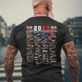 Formula Racing Open Wheel Race Car Fan 2023 World Circuits Men's T-shirt Back Print Gifts for Old Men