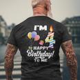 Four 4Yr 4Th Birthday Happy Birthday Boys Girls 4 Years Old Mens Back Print T-shirt Gifts for Old Men