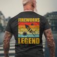 Fourth Of July Fireworks Legend Funny Independence Day 1776 Mens Back Print T-shirt Gifts for Old Men
