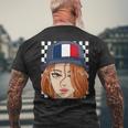 France Flag Bucket Hat French Girl European Pride Mens Back Print T-shirt Gifts for Old Men