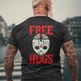 Free Hugs Lazy Halloween Costume Scary Creepy Horror Movie Halloween Costume Men's T-shirt Back Print Gifts for Old Men