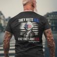 Funny 4Th Of July Hate Us Aint Us George Washington  Mens Back Print T-shirt Gifts for Old Men