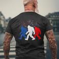 Funny 4Th Of July Red White Blue Bigfoot Fireworks Usa Flag Mens Back Print T-shirt Gifts for Old Men