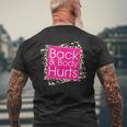 Funny Back Body Hurts Quote Workout Gym Top Mens Back Print T-shirt Gifts for Old Men