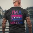 Bisexuality Pride Retro Cassette Bi Bisexual Men's T-shirt Back Print Gifts for Old Men