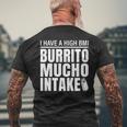 Funny Bmi Burrito Mucho Intake Mens Back Print T-shirt Gifts for Old Men