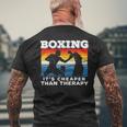 Funny Boxing Cheaper As Therapy Boxer Knockout Sparring Mens Back Print T-shirt Gifts for Old Men