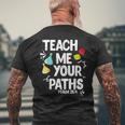 Funny Christian Teach Me Your Paths Faith Based Bible Verse Men's Crewneck Short Sleeve Back Print T-shirt Gifts for Old Men
