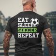 Eat Sleep Soccer Repeat Soccer Player Men's T-shirt Back Print Gifts for Old Men