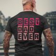 Funny Fathers Day Best Dad Ever Vintage Daughter Dada Mens Back Print T-shirt Gifts for Old Men