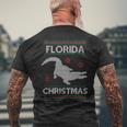 Florida Christmas Holiday Ugly Sweater Style Men's T-shirt Back Print Gifts for Old Men