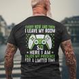 Gaming Every Now And Then I Leave My Room Gamer Men's T-shirt Back Print Gifts for Old Men