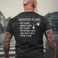 Funny Gift For Plant Lover Weekend Plans Sayings - Funny Gift For Plant Lover Weekend Plans Sayings Mens Back Print T-shirt Gifts for Old Men