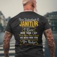 Janitor Never Underestimate A Janitor Men's T-shirt Back Print Gifts for Old Men
