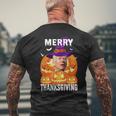 Joe Biden Confused Merry Thanksgiving For Halloween Men's T-shirt Back Print Gifts for Old Men