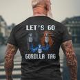 Funny Lets Go Gorilla Tag Monke Vr Game For Kids Adults Mens Back Print T-shirt Gifts for Old Men