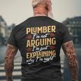 Funny Plumber Job Design Proud Profession Gift Plumber Funny Gifts Mens Back Print T-shirt Gifts for Old Men