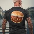 Sloppy Joe Sandwich Lunchlady Food Halloween Costume Men's T-shirt Back Print Gifts for Old Men