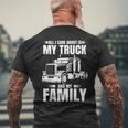 Funny Trucker Gifts Men Truck Driver Husband Semi Trailer Mens Back Print T-shirt Gifts for Old Men