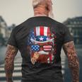 Funny Uncle Sam Football Ball Usa Indepedence Day Men Boys Mens Back Print T-shirt Gifts for Old Men