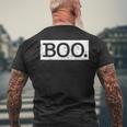 Vintage Boo For Lazy Halloween Party Costume Men's T-shirt Back Print Gifts for Old Men