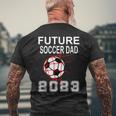 Future Soccer Dad 2023 Pregnancy Announcement Father To Be Men's Back Print T-shirt Gifts for Old Men